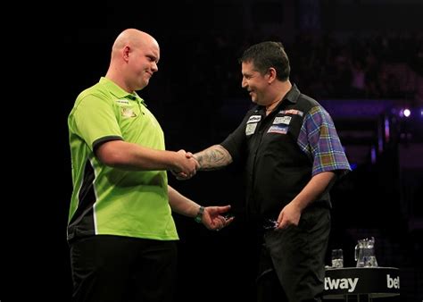 VAN GERWEN MOVES CLEAR IN BETWAY PREMIER .